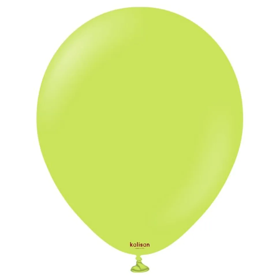 Kalisan Lateksballonger Standard Lime Green, 30 cm, 10 stk