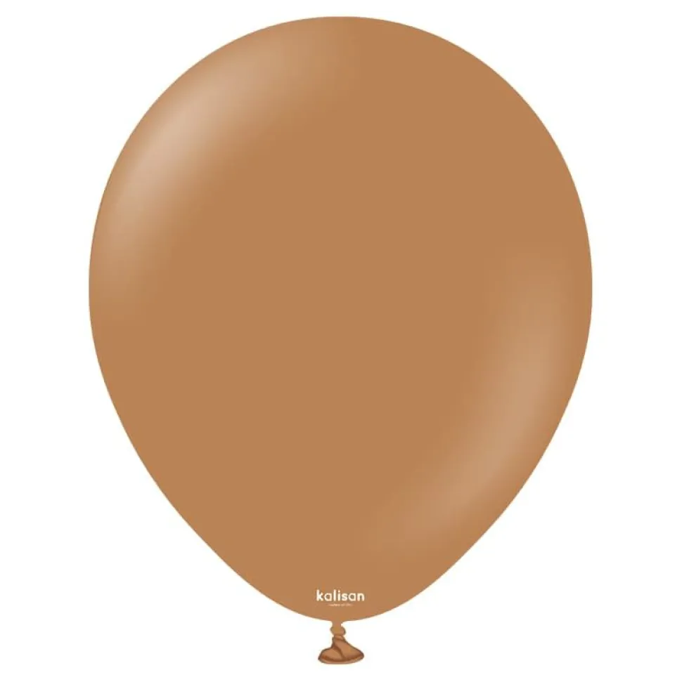 Kalisan Lateksballonger Standard Caramel Brown, 30 cm, 10 stk