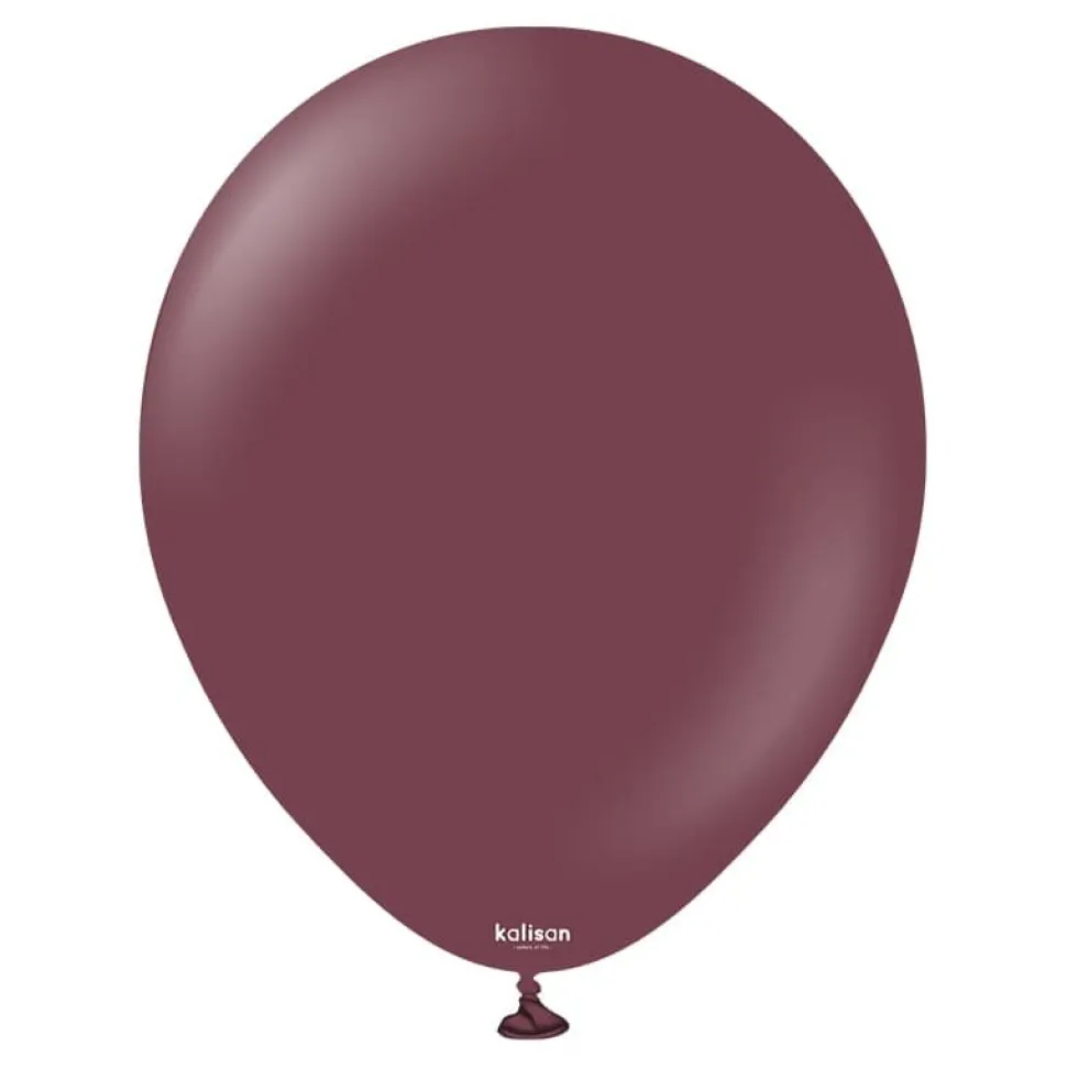 Kalisan Lateksballonger Standard Burgundy, 30 cm, 10 stk