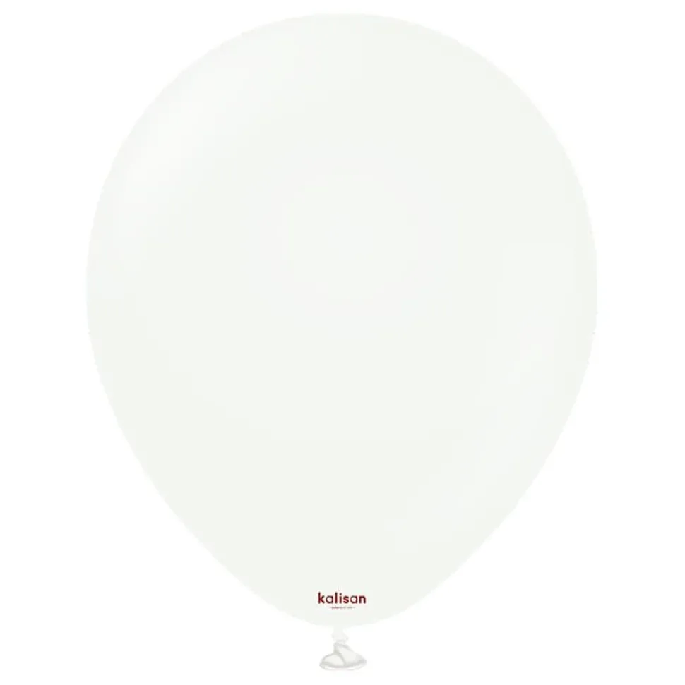 Kalisan Lateksballonger Standard White, 30 cm, 10 stk