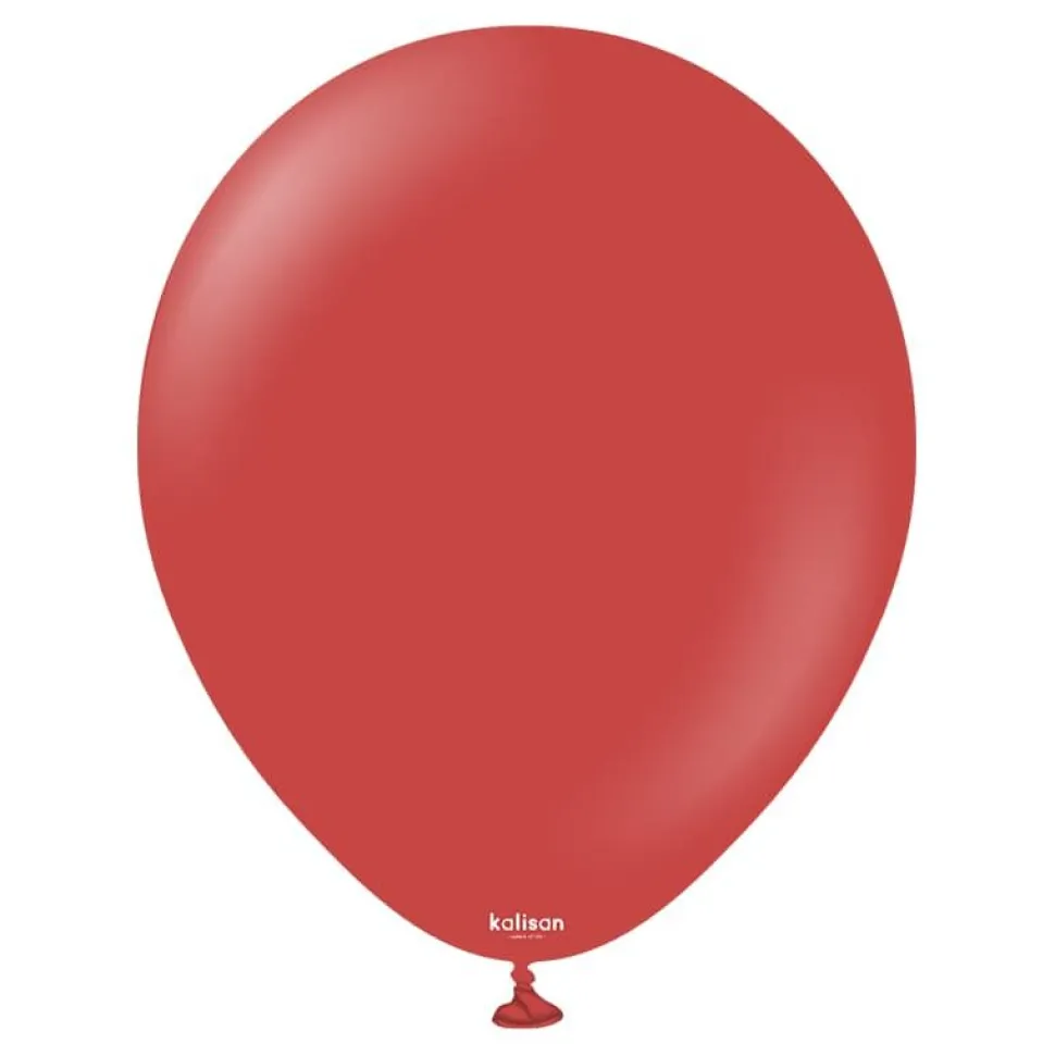 Kalisan Lateksballonger Standard Deep Red, 30 cm, 10 stk