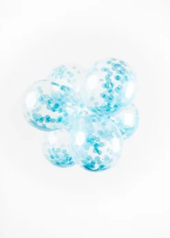 Konfettiballonger Papir Blå, 30 cm, 6 stk