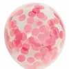 Konfettiballonger Papir Rosa, 30 cm, 6 stk