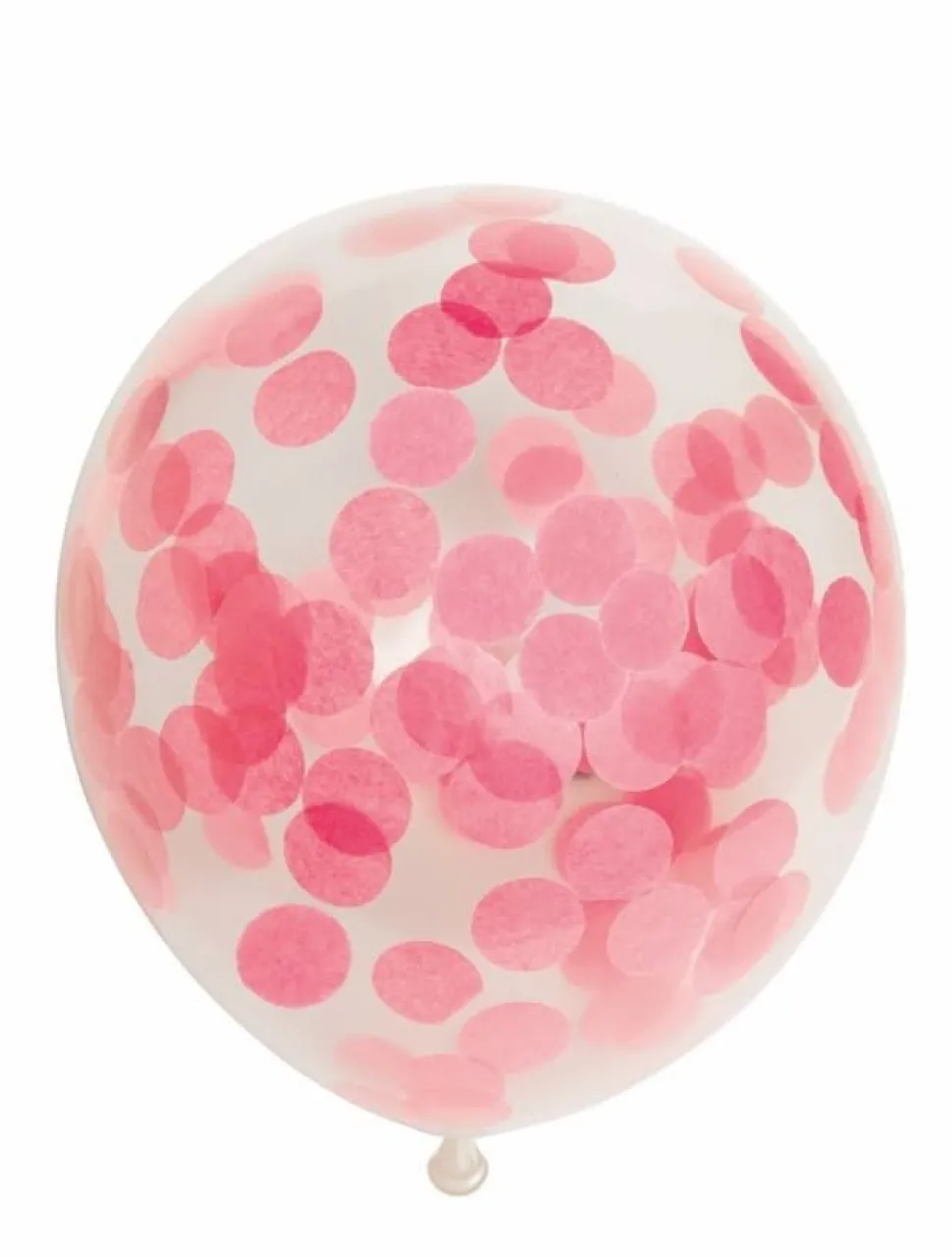 Konfettiballonger Papir Rosa, 30 cm, 6 stk