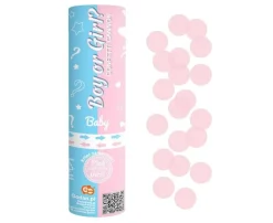 Konfettikanon Gender Reveal Rosa 15 cm