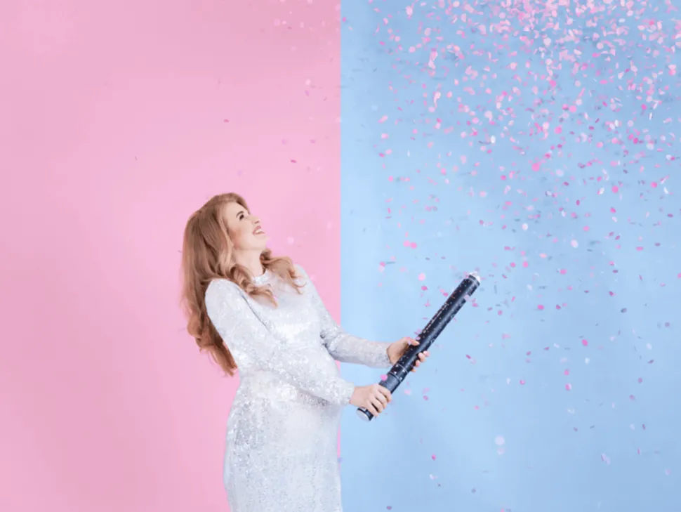 Konfettikanon Genderreveal, Rosa