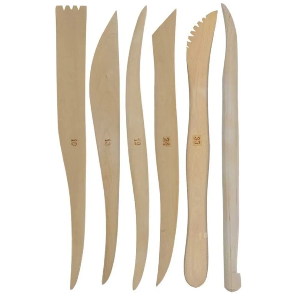 Kryolan Wooden Modeling Spatula Set