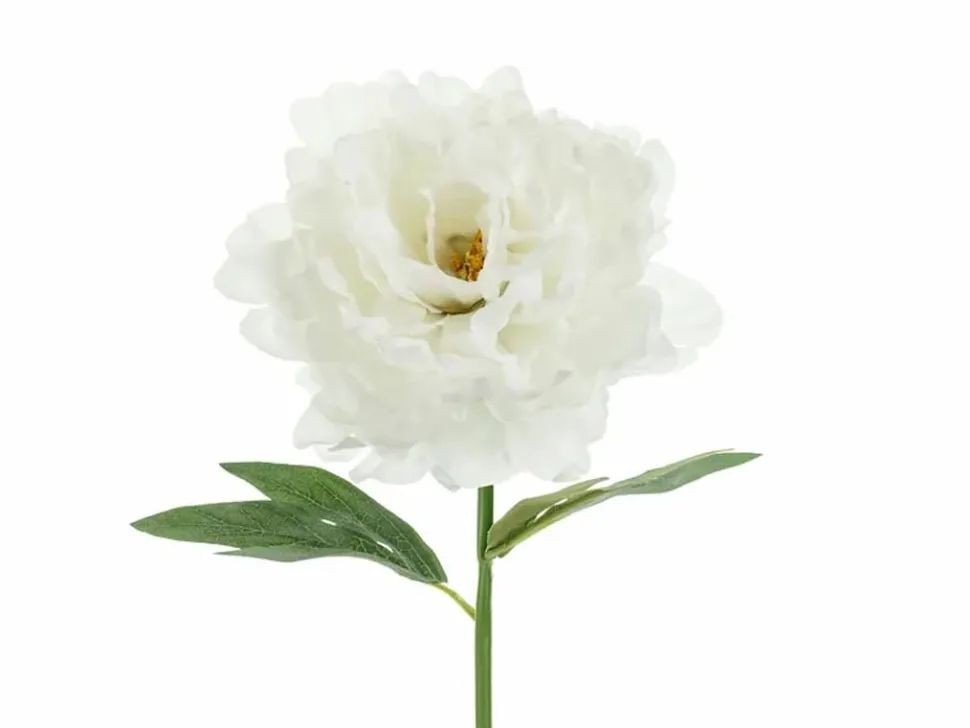 Kunstig blomst Hvit Peon, 35cm