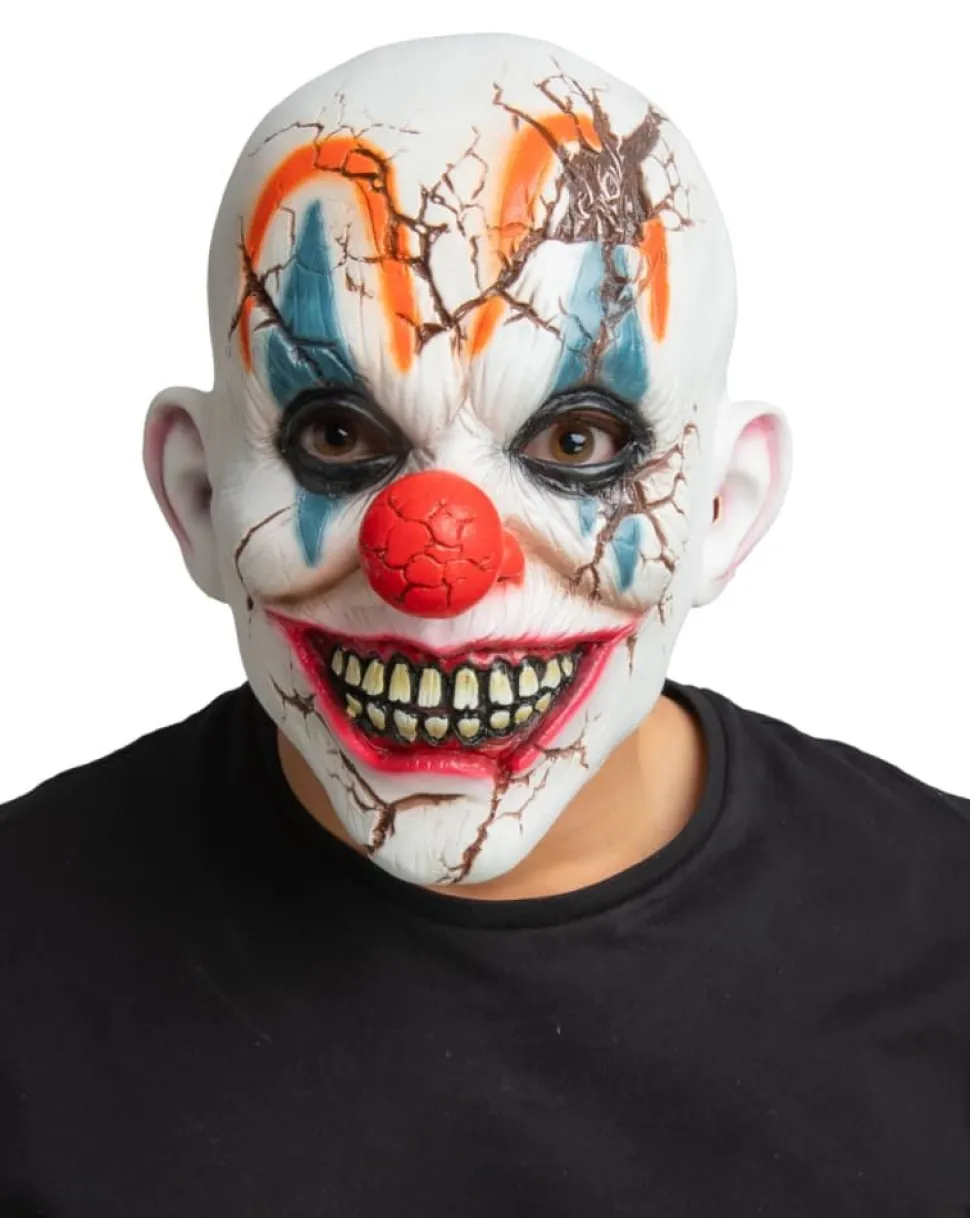 Latex Maske Klovn med knust hode