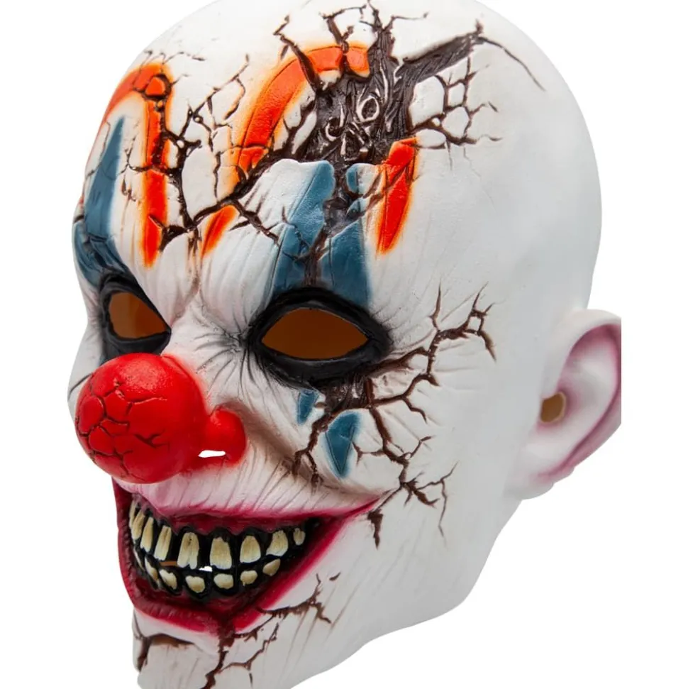 Latex Maske Klovn med knust hode