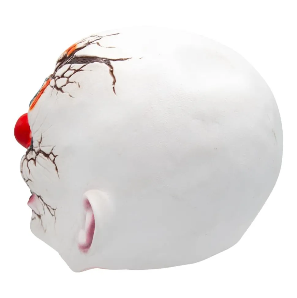 Latex Maske Klovn med knust hode