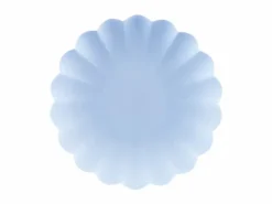 Lys blå plastikk tallerkener, 4pk