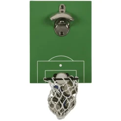 Metal flaskeåpner med fotball mål