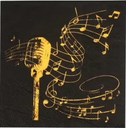 Music Gold Record Servietter, 20 stk