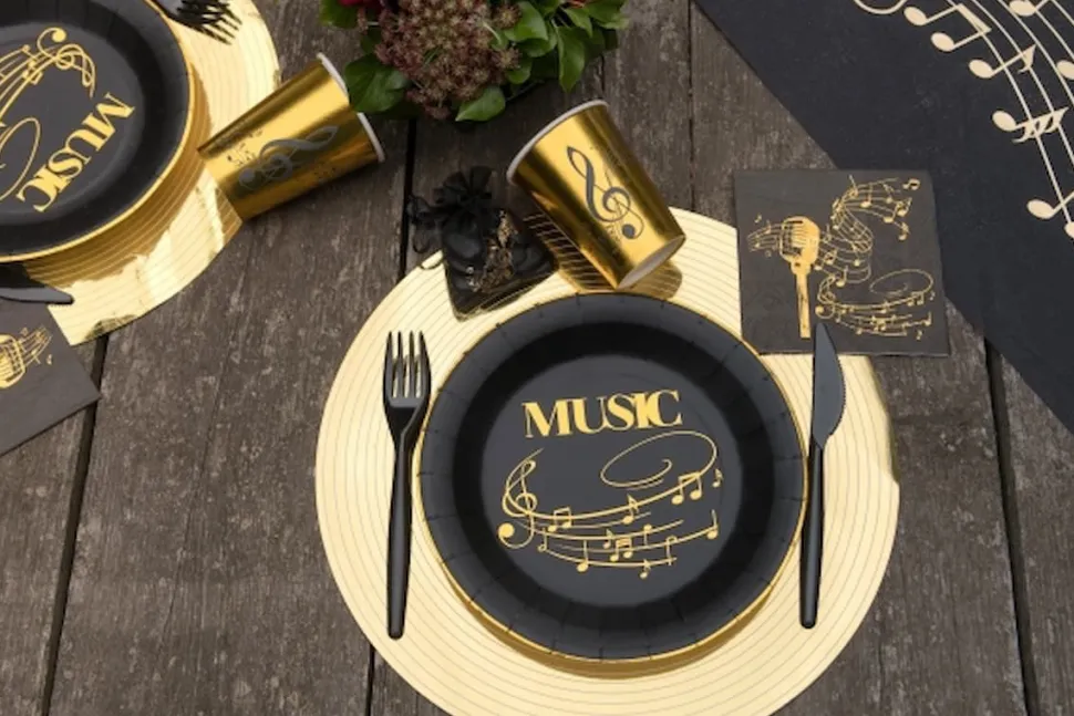 Music Gold Record Tallerkener, 10 stk