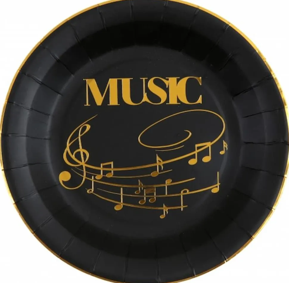 Music Gold Record Tallerkener, 10 stk
