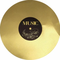 Musikk bordbrikke Gullplate 34cm 6stk