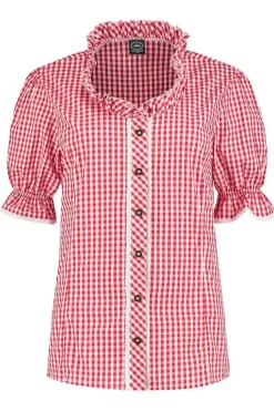Oktoberfest Bluse Rød og Hvit