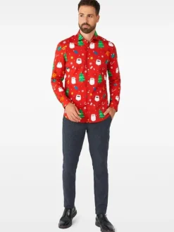 OppoSuit juleskjorte Festivity rød