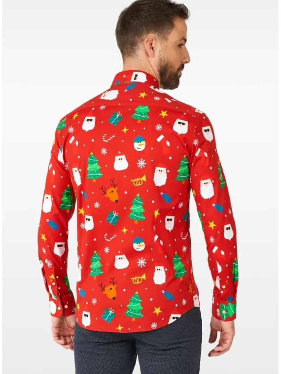 OppoSuit juleskjorte Festivity rød