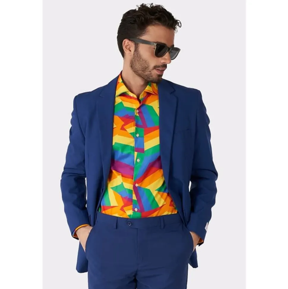 OppoSuit Zig Zag Regnbue skjorte
