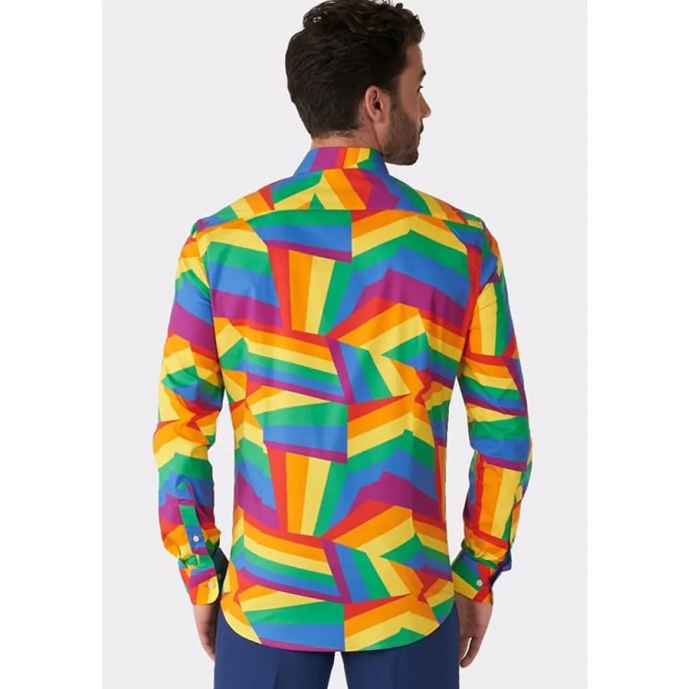 OppoSuit Zig Zag Regnbue skjorte