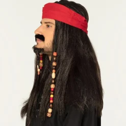 Parykk Tobias Pirat med Bandana og Perler