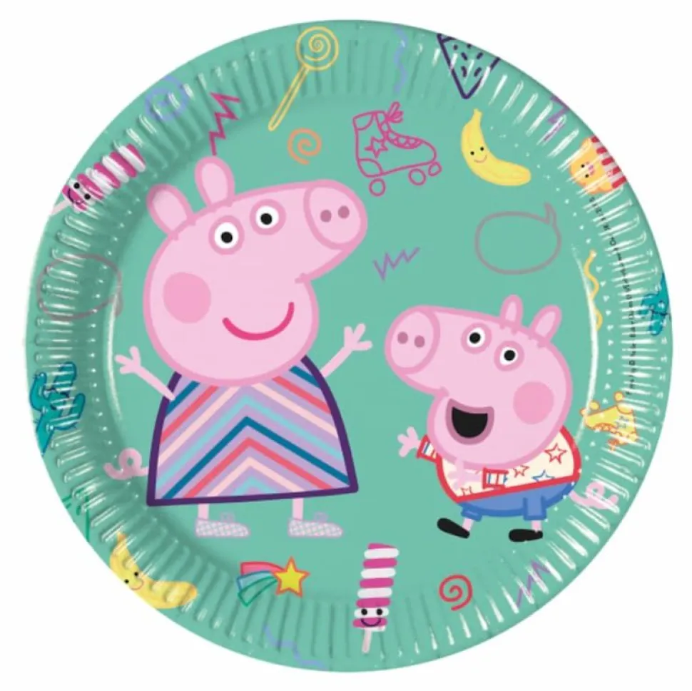 Peppa Gris Asjetter, 8 stk