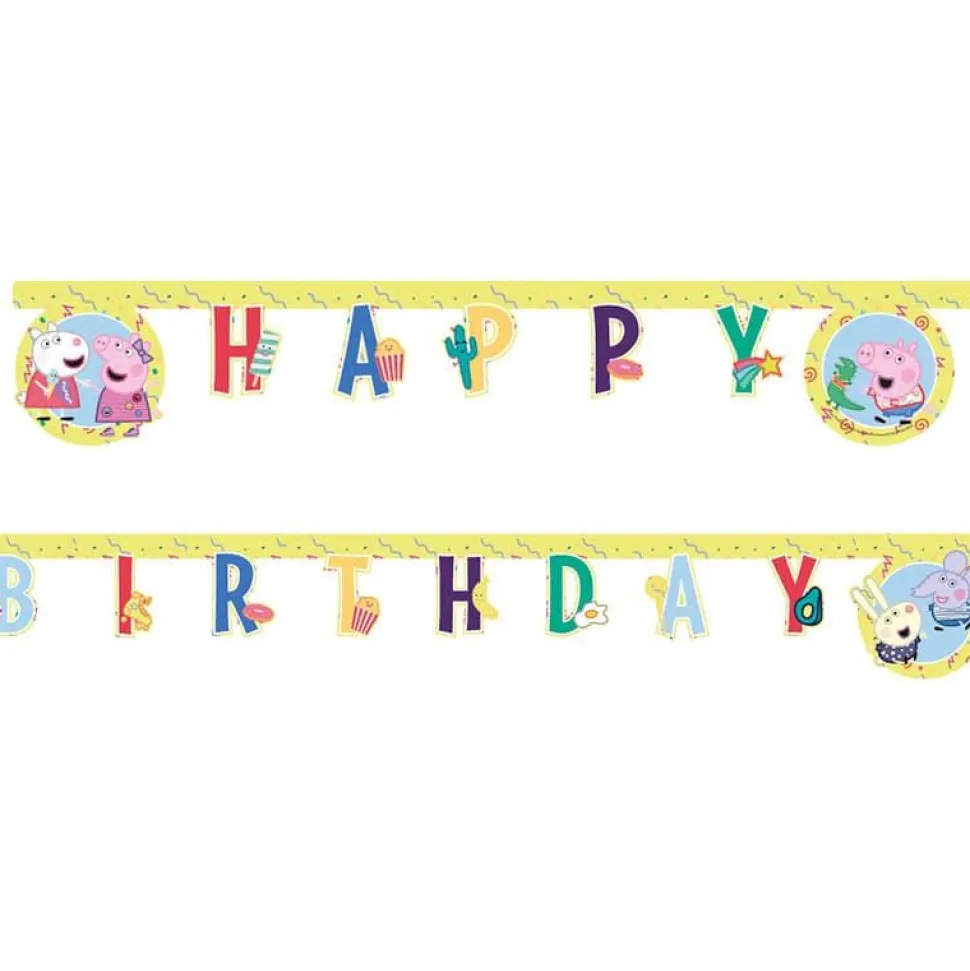 Peppa Gris Happy Birthday Girlander