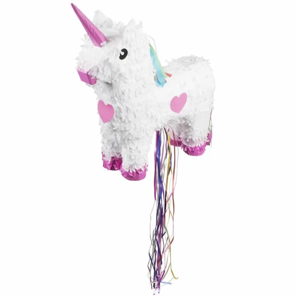 Piñata Pull Enhjørning Hvit