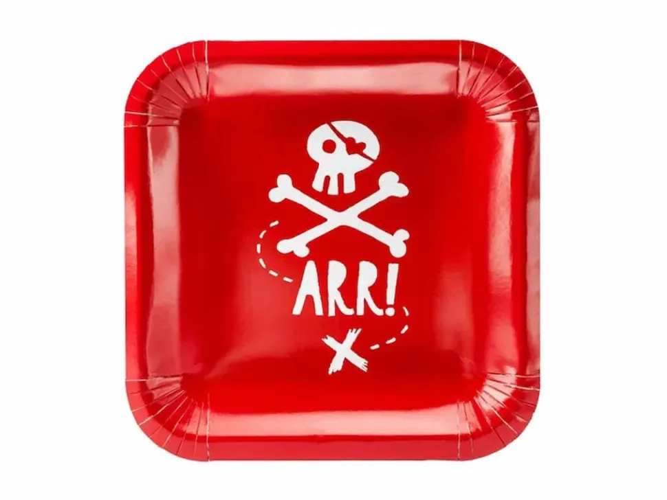 Pirat Party tallerken, 6 stk