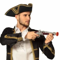 Piratpistol m/sølvdetaljer 35 cm