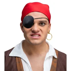 Piratsett med Bandana, Øyelapp og Ørering