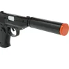Pistol med lyddemper, 25 cm