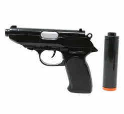 Pistol med lyddemper, 25 cm