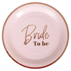 Rosa bride to be tallerken 8stk