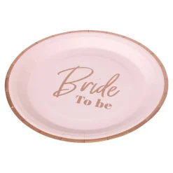 Rosa bride to be tallerken 8stk