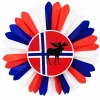 Rosett Norske flagg m/elg