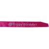 Sash Happy Birthday, Rosa/Sølv