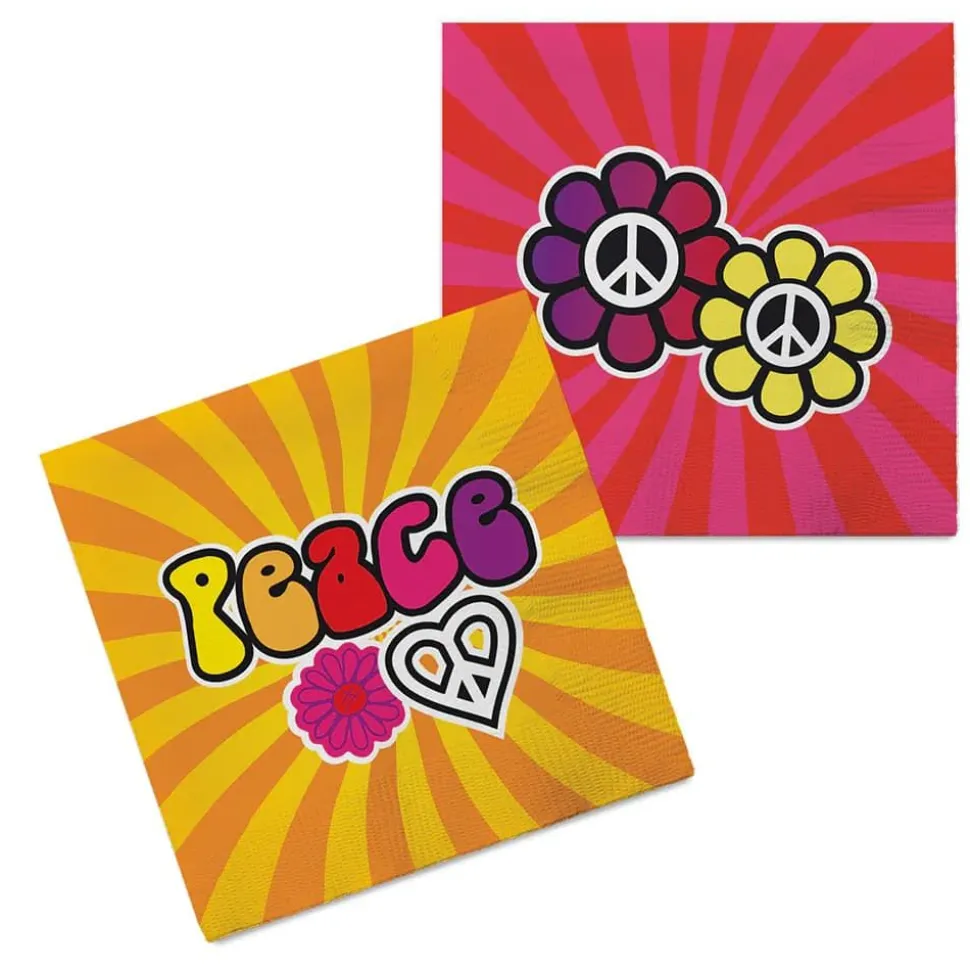 Servietter Hippie 33x33 cm 20 Stk