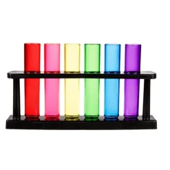 Shotglass, Test Tube, 6 stk i stativ