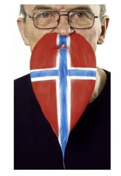 Skjegg i flaggfarge Norge