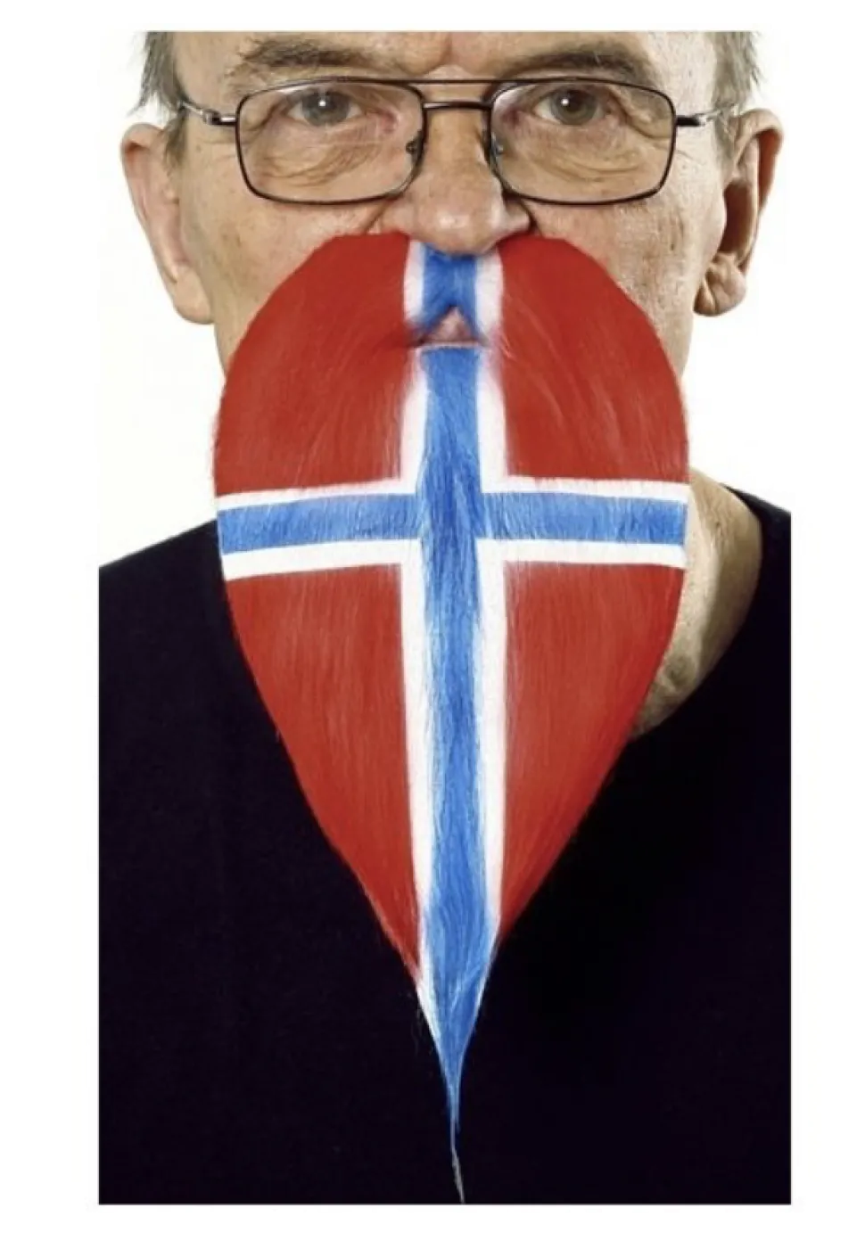 Skjegg i flaggfarge Norge