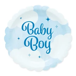 Skyer Baby Boy tallerkener, 8 stk.