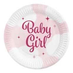 Skyer Baby Girl tallerkener 23cm, 8 stk.