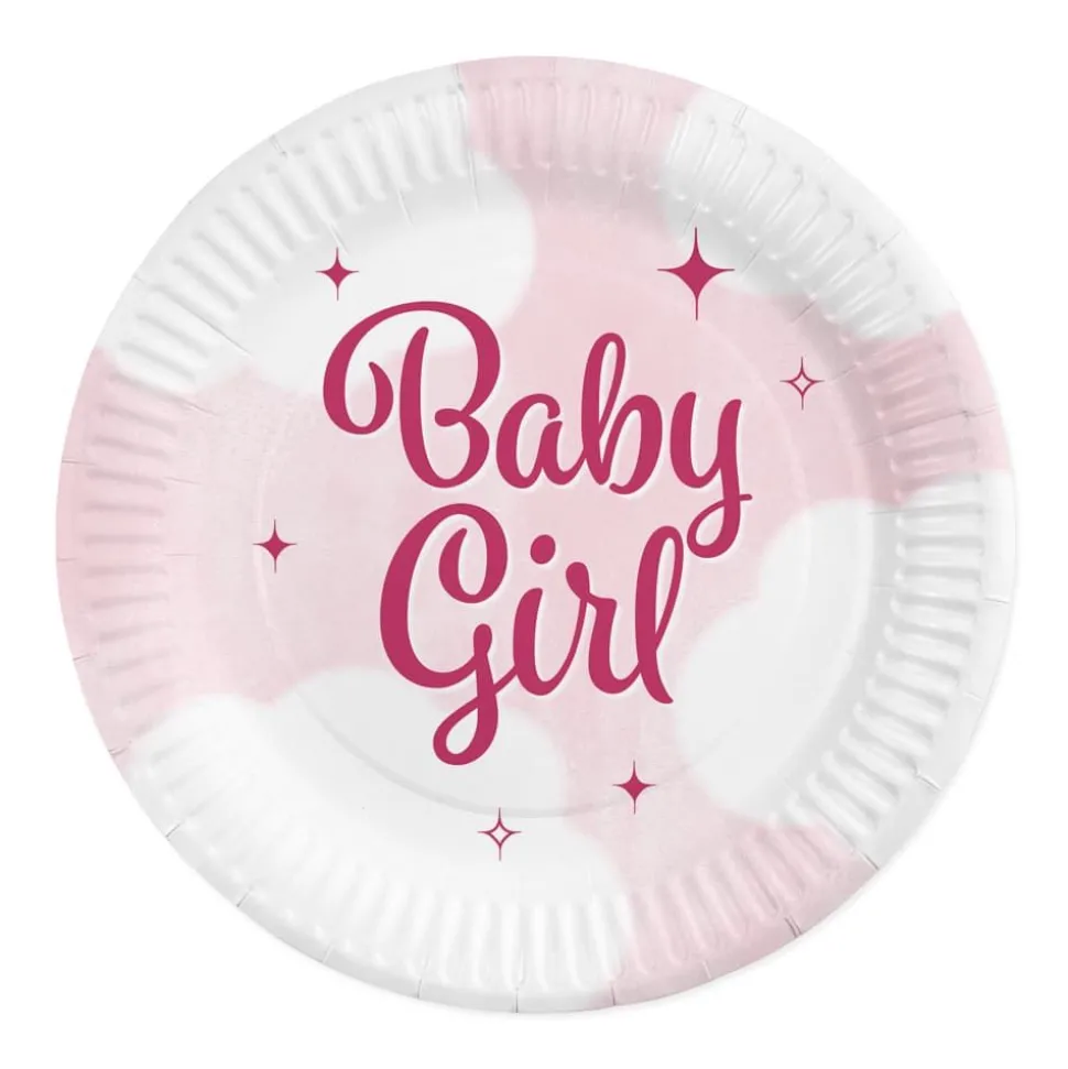 Skyer Baby Girl tallerkener 23cm, 8 stk.