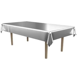 Sølv plastduk 137 x 274 cm