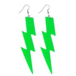 80s Neon Grønn UV Flash øredobber