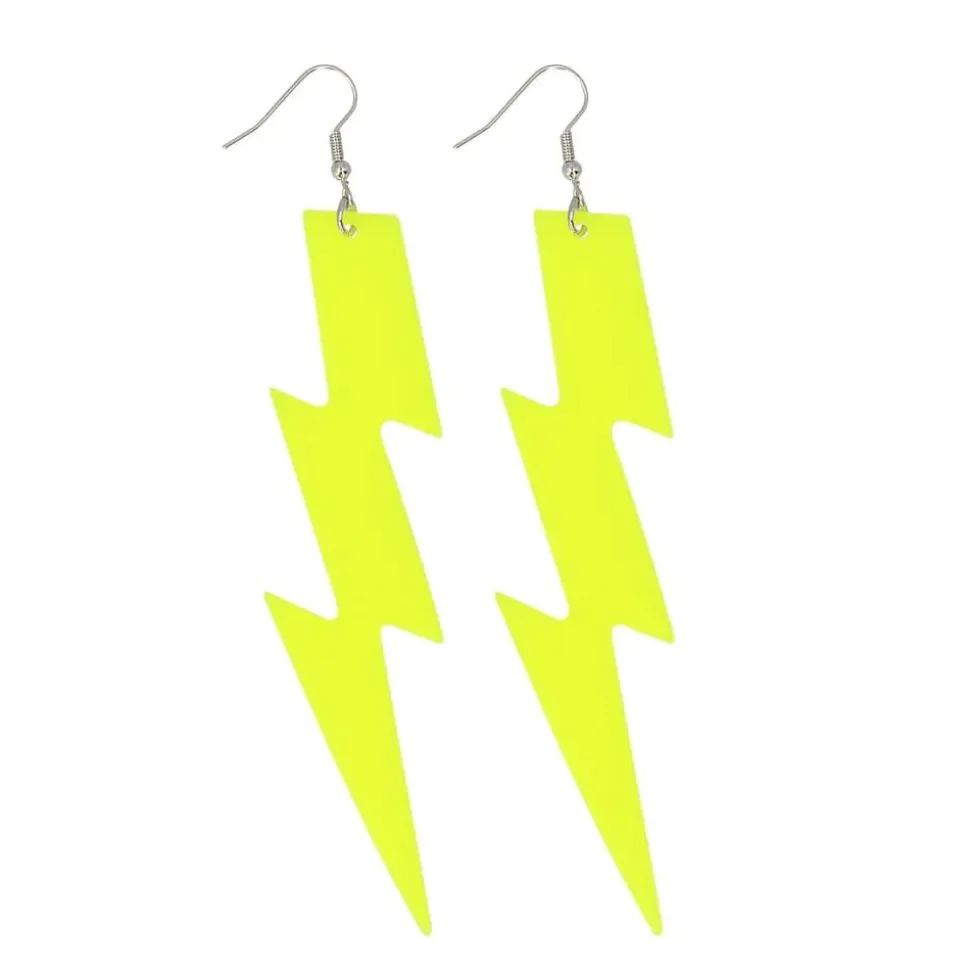 80s Neon Gule UV Flash øredobber