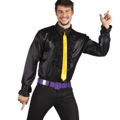 Sort disco skjorte